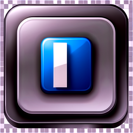 game, button, square, letter I in the middle of the button - icon | sticker