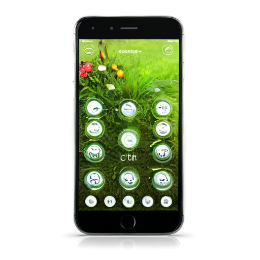 Remote garden control via smartphone - icon | sticker