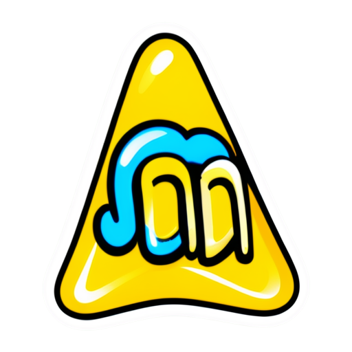 Generate icon with word DOM in yellow stile - icon | sticker