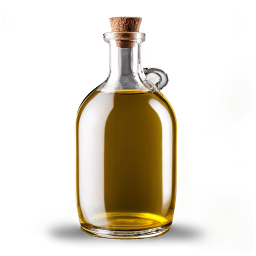 Medieval simple poor glass flask with oil - icon | sticker