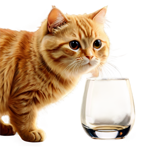 a cute cat with glass - icon | sticker