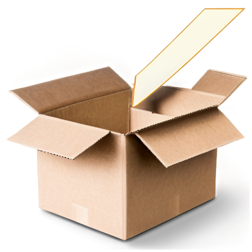 arrow pointing into a cardboard box - icon | sticker