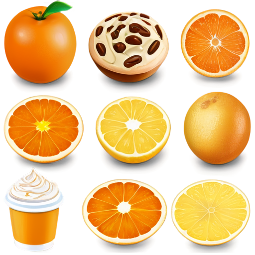 cafe products in yellow-orange colors - icon | sticker