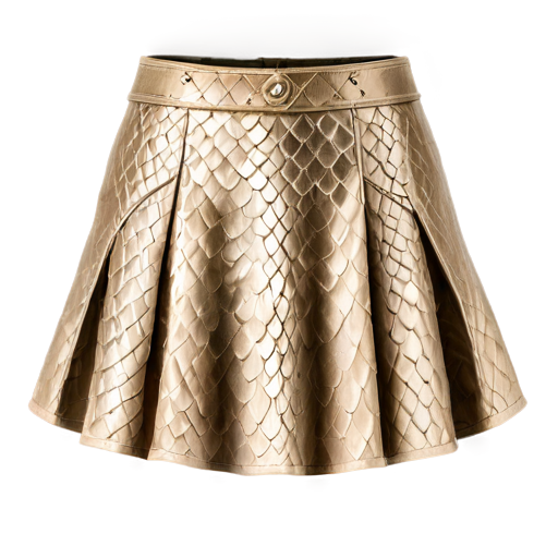 Medieval fantasy short skirt made of beige lizard scales, matte - icon | sticker