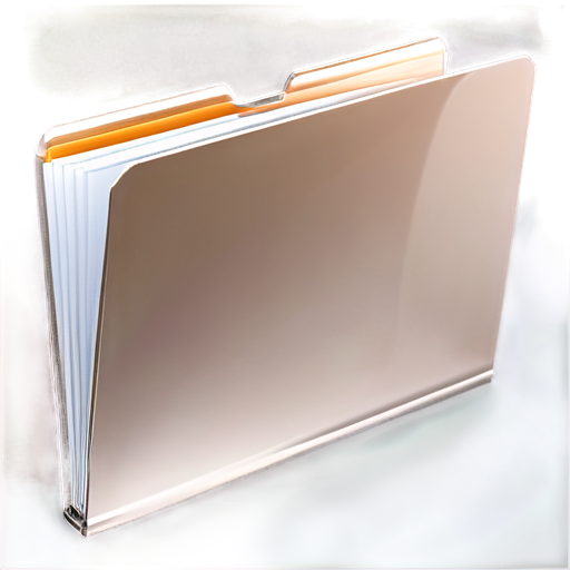 thick silver folder with papers. folder color - silver. sheets should stick out of the folder. transparent background. inscription on the folder "Case". brown glow around the folder - icon | sticker