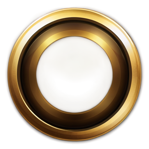 a golden round icon on a transparent background indicating a ban. the icon inside transparent - icon | sticker