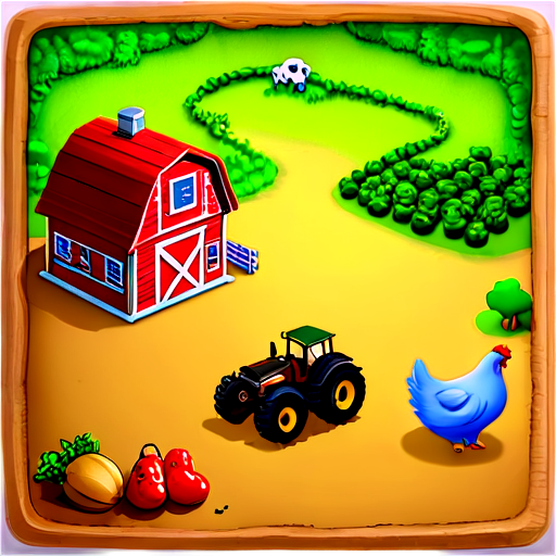 farm theme board game spot 2d - icon | sticker