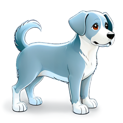 dog, cartoon, drawn, 3d - icon | sticker