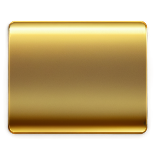 gold straight line with rounded edges - icon | sticker