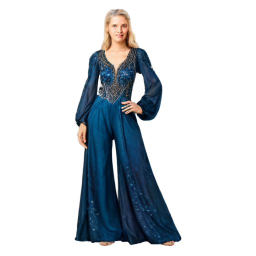 Intricate reach medieval fantasy women jumpsuit made of night sky - icon | sticker