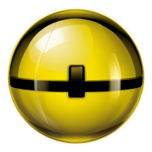 yellow electric sphere with flashes - icon | sticker