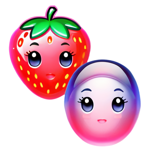 strawberries blueberries blackberries raspberries in pink - icon | sticker