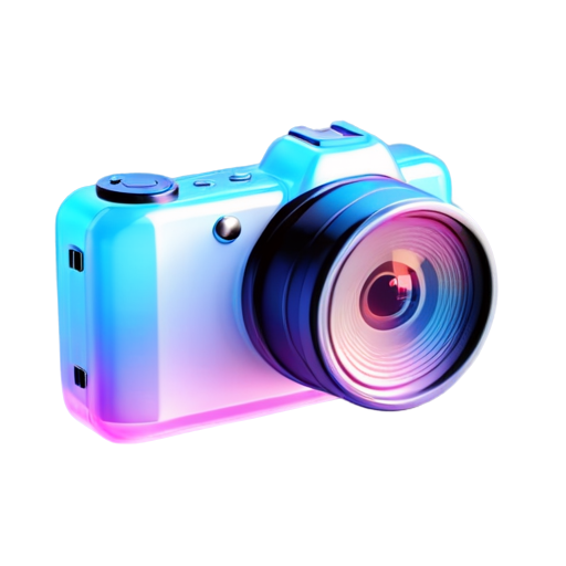 video camera 3d model - icon | sticker