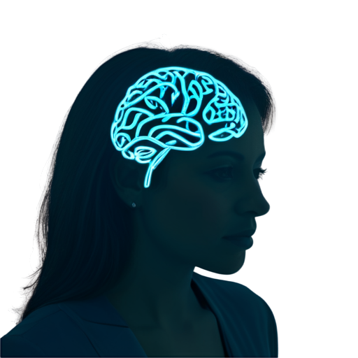 Create an avatar for a psychology blog aimed at a mixed audience (both men and women). The image should convey trust, professionalism, and warmth. Include a symbol of psychology, like a silhouette of a head with a neural network or a stylized brain, surrounded by calm, neutral colors (such as soft blues, greens, and grays). The background should be light, clean, and minimalist, so as not to distract from the main image. - icon | sticker