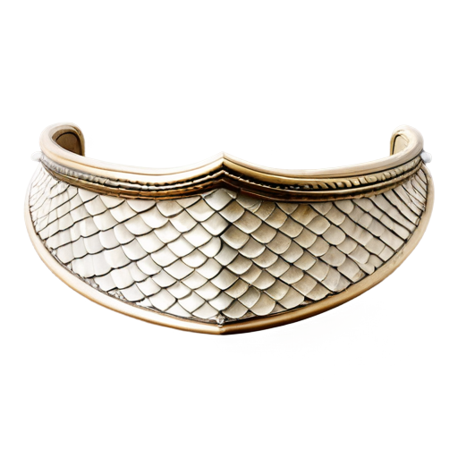 Medieval fantasy visor made of beige lizard scales, matte - icon | sticker