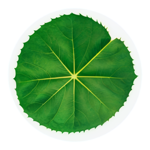 A soft circle or curve that symbolizes a boil. In the center of this circle, place a delicate green leaf that gently wraps around the area - icon | sticker