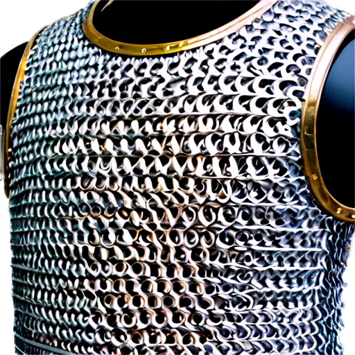 Medieval fantasy chainmail cuirass, made of steel rings - icon | sticker