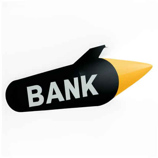 design logo for bank operations feed using flying rocket and newspaper with text on background - icon | sticker