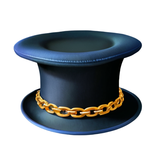 single link chain as a hyperlink on top of a magic hat - icon | sticker