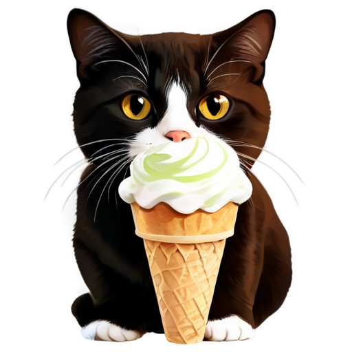 cat icecream - icon | sticker