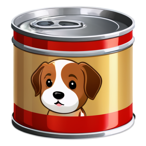 can icon side view 2D gui dog food - icon | sticker