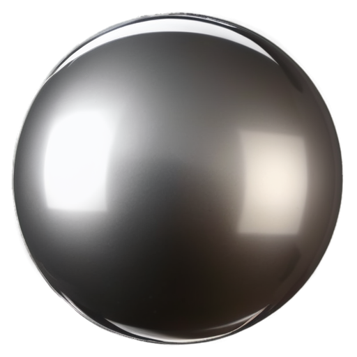 all shades of silver on the sphere without glare - icon | sticker