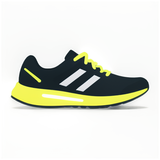 a running shoe with speed line - icon | sticker