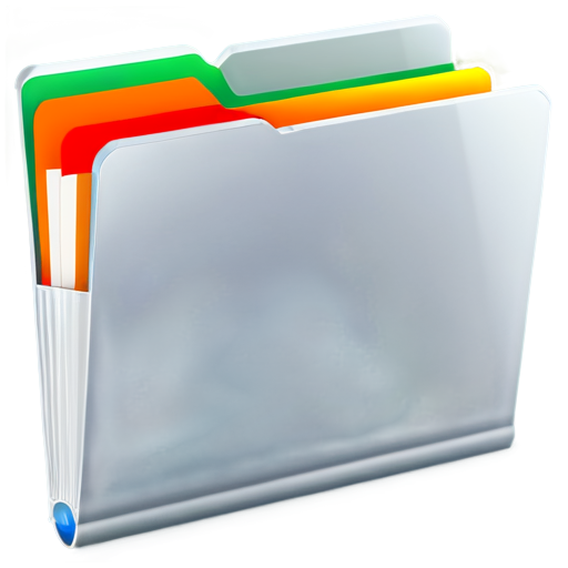 thick silver folder with papers. folder color - silver. sheets should stick out of the folder. inscription on the folder "Case". image should take up 50% of the space. background is transparent. - icon | sticker