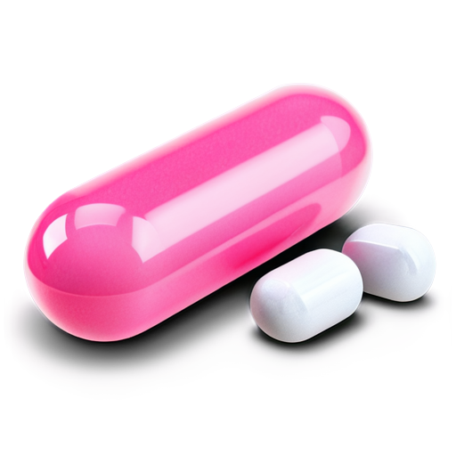 3d pink pill - icon | sticker