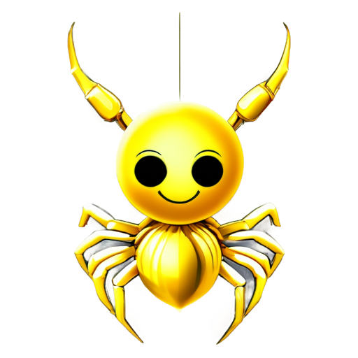 create a gold spider with Bitcoin mark on his back I prefer a large and fat one and cute also - icon | sticker