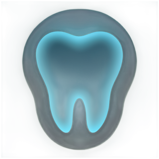 Design a symbol dedicated to the meaning of tooth, light and insight. The symbol should reflect the nature of complex treatment and include elements that represent harmony and balance of smile. Please develop a unique and visually appealing design - icon | sticker