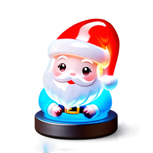 christmas musical lanterns with santa - icon | sticker