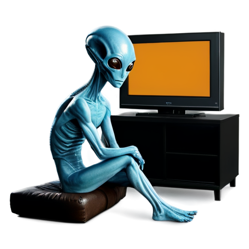 alien that is bored and watching tv1000 - icon | sticker