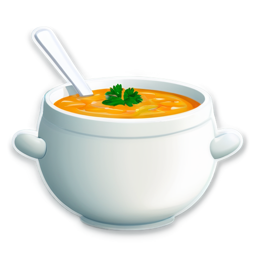 A thick creamy chav-vegetable soup with yam greens. - icon | sticker