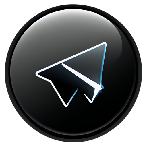 telegram logo in fully darkness - icon | sticker