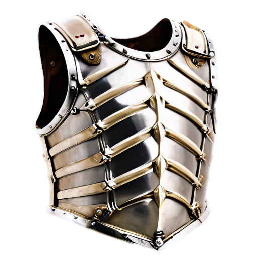 Simple poor medieval fantasy cuirass made of bones - icon | sticker