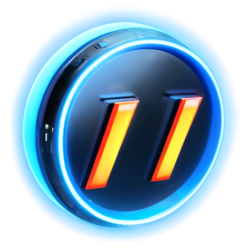 A sleek and modern design in the form of the “%” lettering with a futuristic and high-tech aesthetic. The “%” is illuminated with neon blue and white glowing lights, surrounded by dynamic fire effects with bright orange and red flames. The background should be transparent, emphasizing the glowing “%” and the fire. The overall design should be minimalist, visually striking, and convey a sense of advanced technology and energy. - icon | sticker