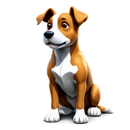 dog, cartoon, drawn, 3d - icon | sticker