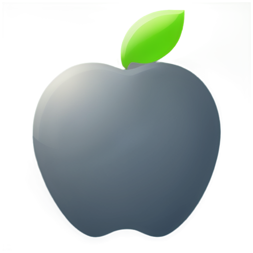 A brain and aт apple - icon | sticker