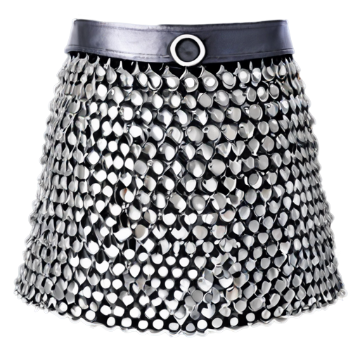 Medieval fantasy chainmail mini skirt, made of steel rings - icon | sticker