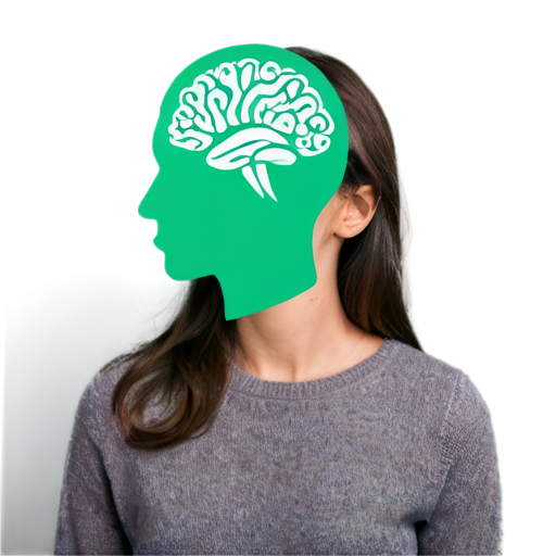 Create an avatar for a psychology blog aimed at a mixed audience (both men and women). The image should convey trust, professionalism, and warmth. Include a symbol of psychology, like a silhouette of a head with a neural network or a stylized brain, surrounded by calm, neutral colors (such as soft blues, greens, and grays). The background should be light, clean, and minimalist, so as not to distract from the main image. - icon | sticker