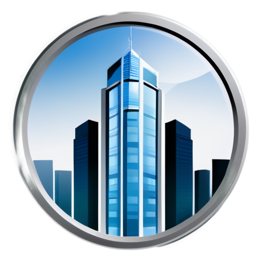 minimalistic logo home skyscraper - icon | sticker