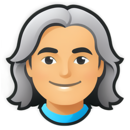 cartoonish isaac newton emoji, just his face outline in 2D - icon | sticker