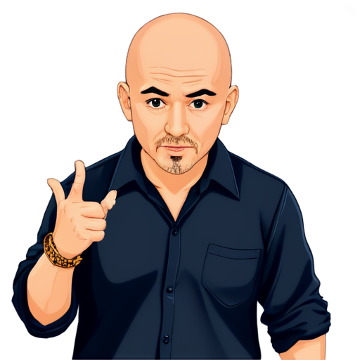 mister convict, bald man, telegram sticker - icon | sticker