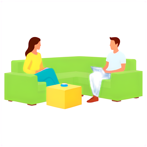 group of friends chatting in a livingroom - icon | sticker