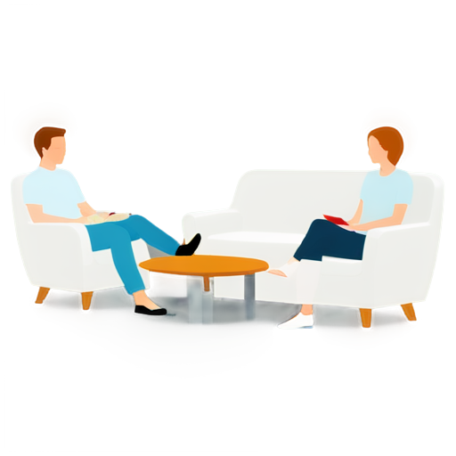 group of friends chatting in a livingroom - icon | sticker