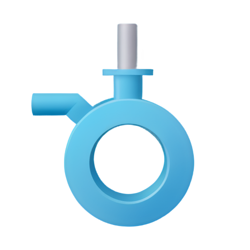 Create an icon of a butterfly valve used in industrial process - icon | sticker