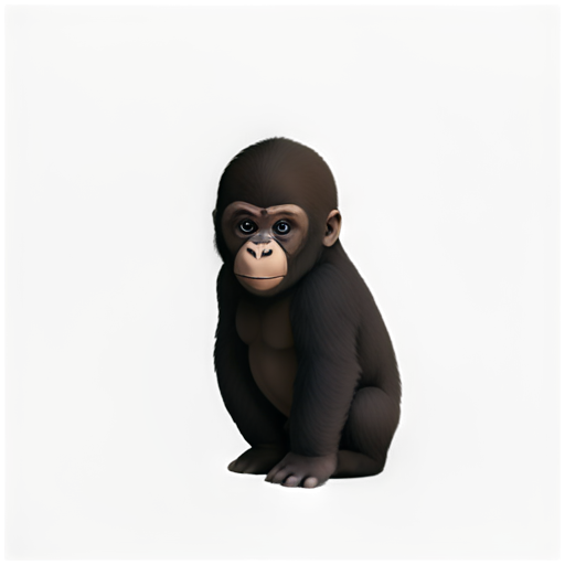 baby mammal inside gorilla - icon | sticker