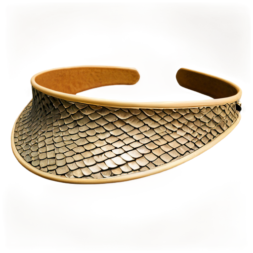 Medieval fantasy visor made of beige lizard scales, matte - icon | sticker