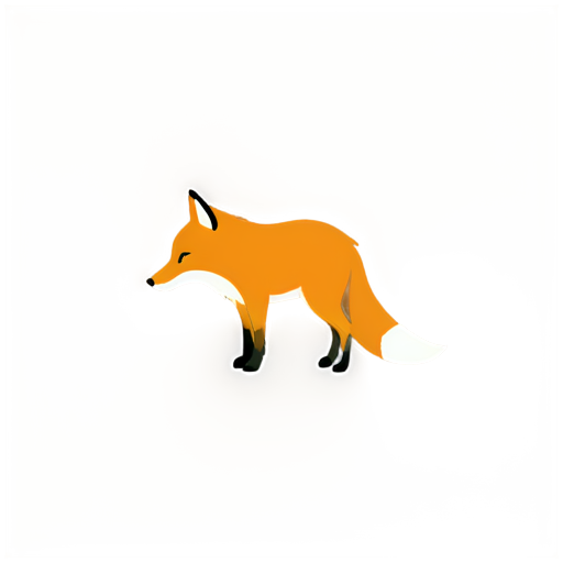 a red fox - icon | sticker